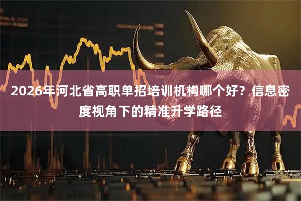 2026年河北省高职单招培训机构哪个好？信息密度视角下的精准升学路径